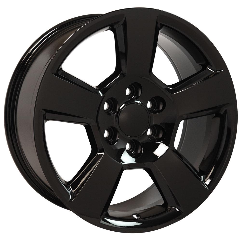 20" Replica Wheel CV76 Fits Chevrolet Tahoe 20x9 Black Wheel