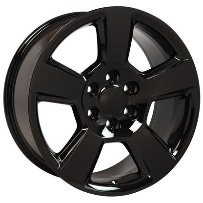 20" Replica Wheel CV76 Fits Chevrolet Tahoe 20x9 Black Wheel