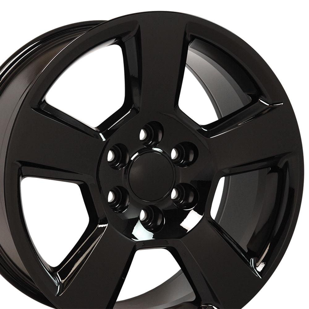 20" Replica Wheel CV76 Fits Chevrolet Tahoe 20x9 Black Wheel