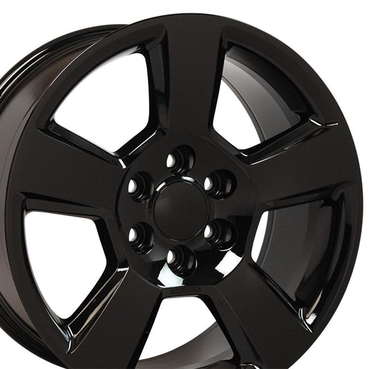 20" Replica Wheel CV76 Fits Chevrolet Tahoe 20x9 Black Wheel