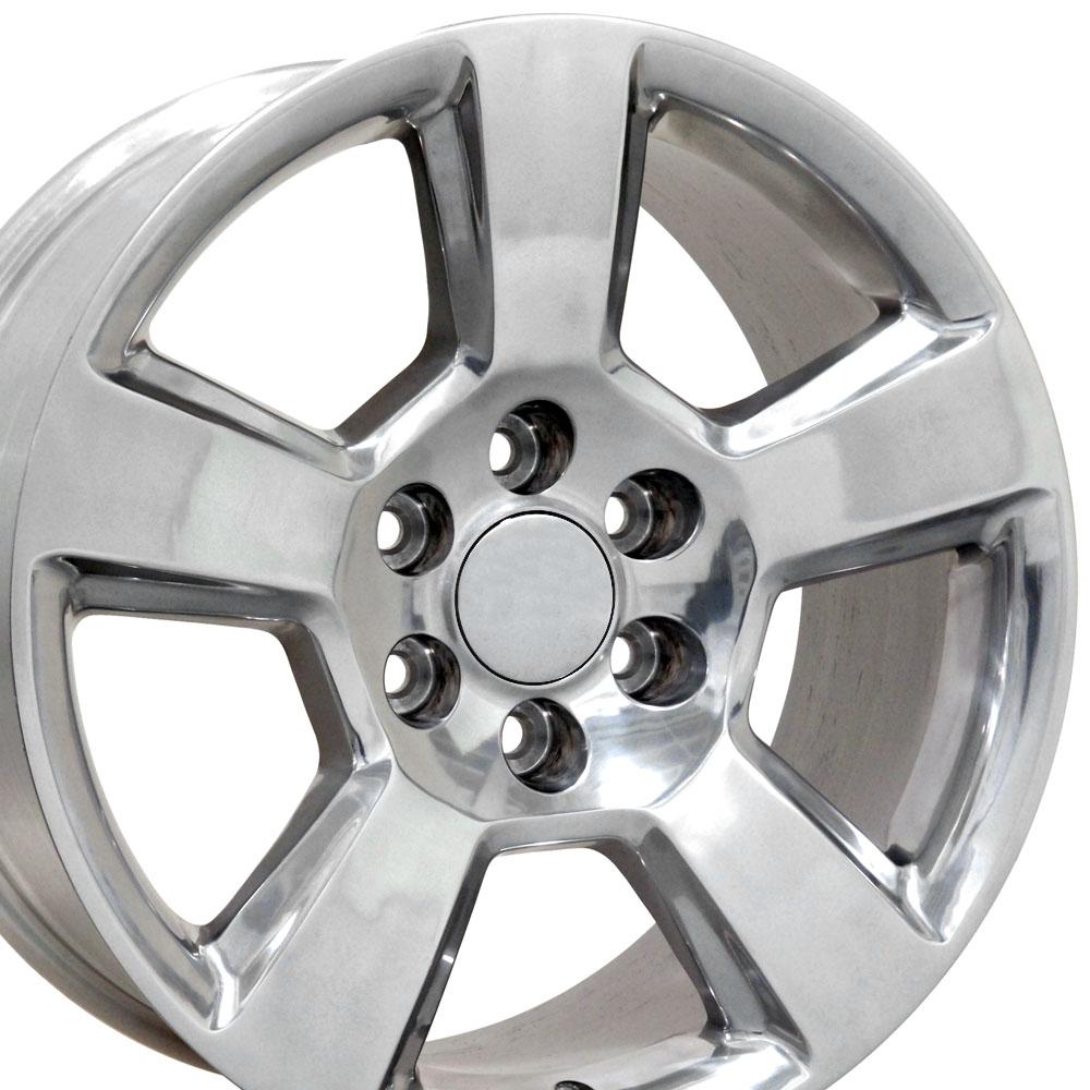 20" Replica Wheel CV76 Fits Chevrolet Tahoe 20x9 Polished Wheel