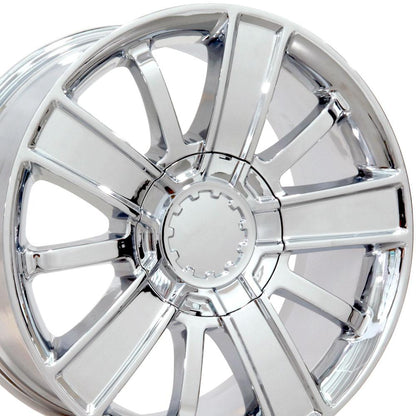 20" Replica Wheel CV77 Fits Chevrolet 20x9 Chrome Wheel