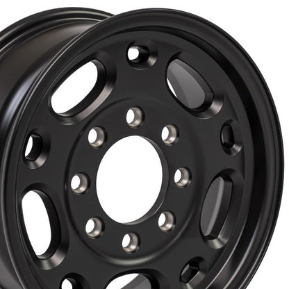 16" Replica Wheel CV82 Fits Chevrolet 8 Lug Suburban 16x6.5 Black Wheel