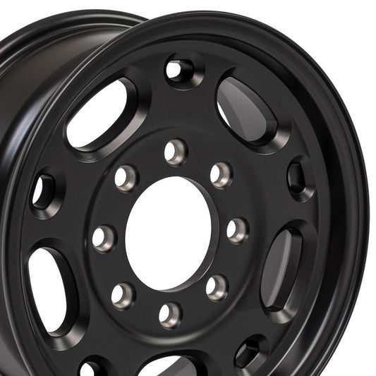 16" Replica Wheel CV82 Fits Chevrolet 8 Lug Suburban 16x6.5 Black Wheel