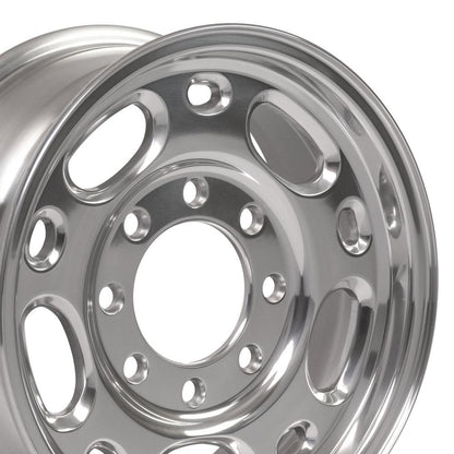 16" Replica Wheel CV82 Fits Chevrolet 8 Lug Suburban 16x6.5 Polished Wheel