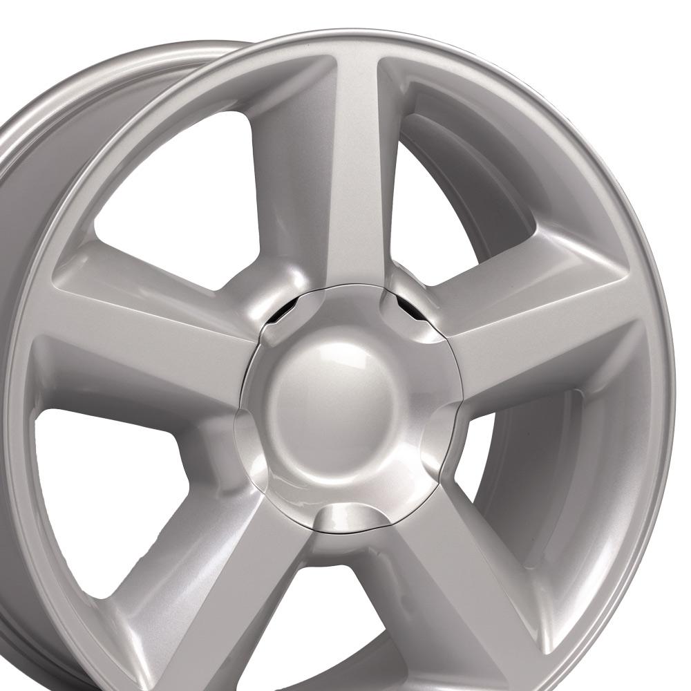 20" Replica Wheel CV83 Fits Chevrolet Tahoe 20x8.5 Silver Wheel