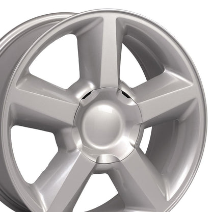 20" Replica Wheel CV83 Fits Chevrolet Tahoe 20x8.5 Silver Wheel