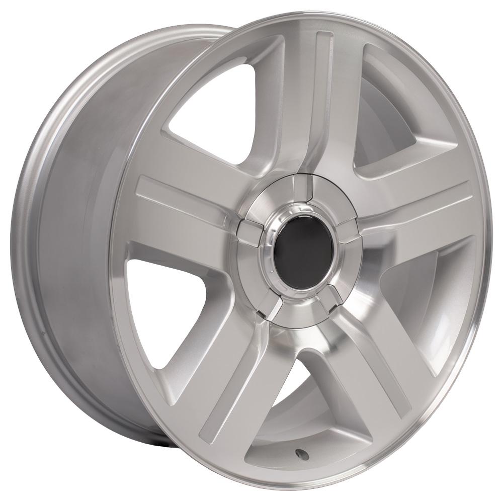 20" Replica Wheel CV84 Fits Chevrolet Silverado 20x8.5 Silver Wheel