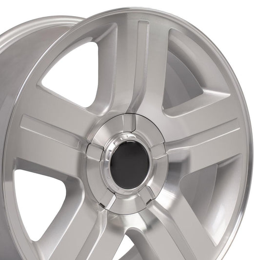 20" Replica Wheel CV84 Fits Chevrolet Silverado 20x8.5 Silver Wheel