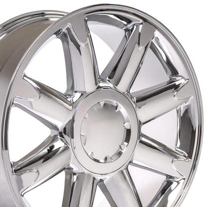 20" Replica Wheel CV85 Fits GMC Sierra 20x8.5 Chrome Wheel