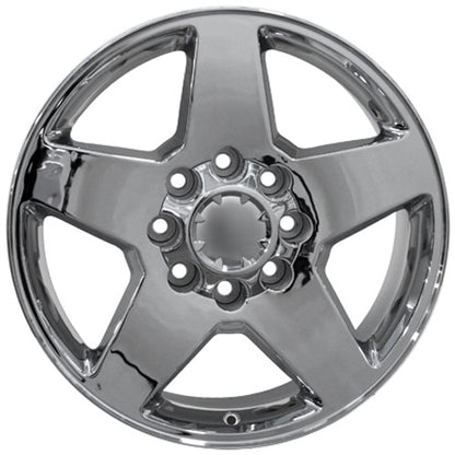 20" Replica Wheel CV91A 8 Lug Fits Chevrolet 20x8.5 Chrome Wheel