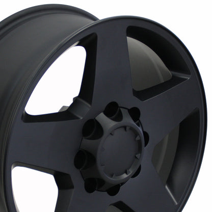 20" Replica Wheel CV91B 8 Lug Fits Chevrolet 20x8.5 Black Wheel