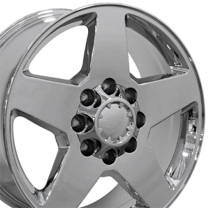 20" Replica Wheel CV91B 8 Lug Fits Chevrolet 20x8.5 Chrome Wheel