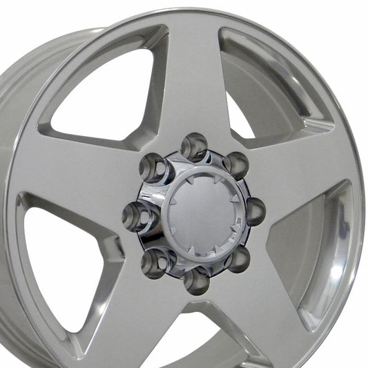 20" Replica Wheel CV91B Fits Chevy Silverado 20x8.5 Polished Wheel
