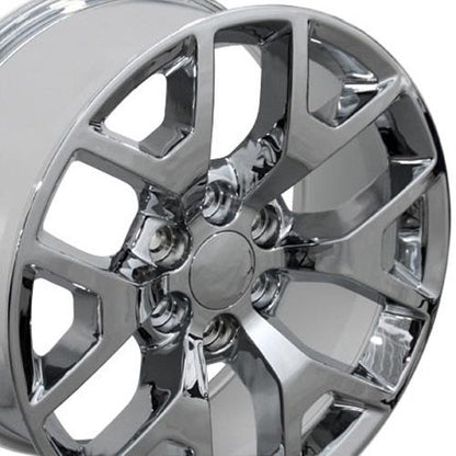 22" Replica Wheel CV92 Fits GMC Sierra 22x9 Chrome Wheel