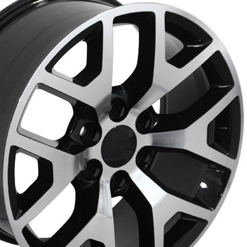 22" Replica Wheel CV92 Fits GMC Sierra 22x9 Machined Wheel
