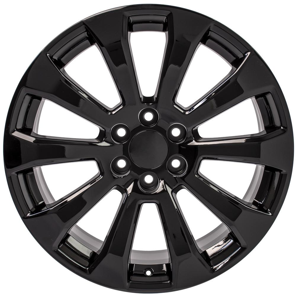 22" Replica Wheel CV95 Fits Chevrolet Silverado 22x9 Black Wheel