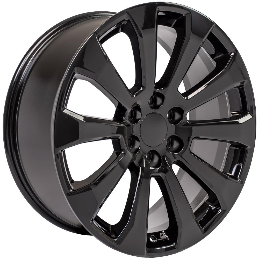 22" Replica Wheel CV95 Fits Chevrolet Silverado 22x9 Black Wheel