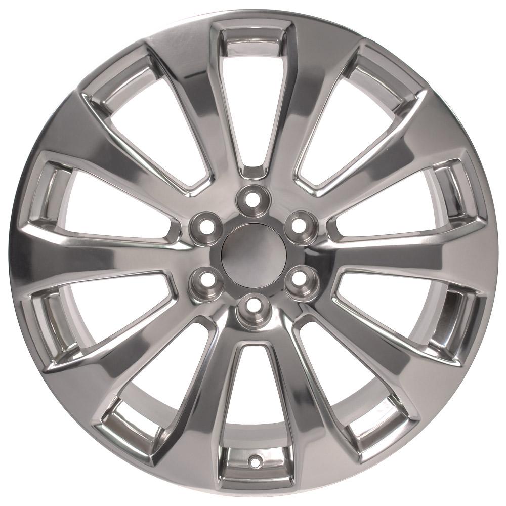 22" Replica Wheel CV95 Fits Chevrolet Silverado 22x9 Polished Wheel