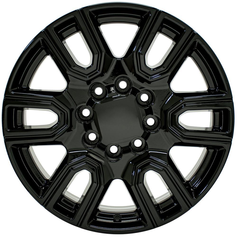 20" Replica Wheel CV96B Fits GMC Sierra 2500/3500 20x8.5 Gloss Black Wheel
