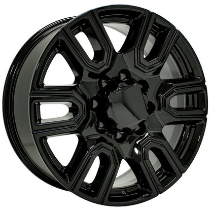 20" Replica Wheel CV96B Fits GMC Sierra 2500/3500 20x8.5 Gloss Black Wheel