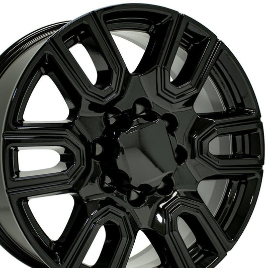 20" Replica Wheel CV96B Fits GMC Sierra 2500/3500 20x8.5 Gloss Black Wheel