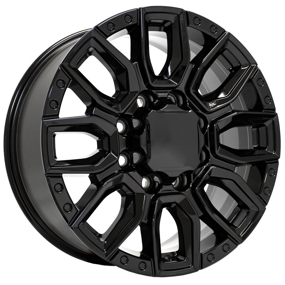 20" Replica Wheel CV97A Fits GMC Sierra 2500/3500 20x8.5 Gloss Black Wheel