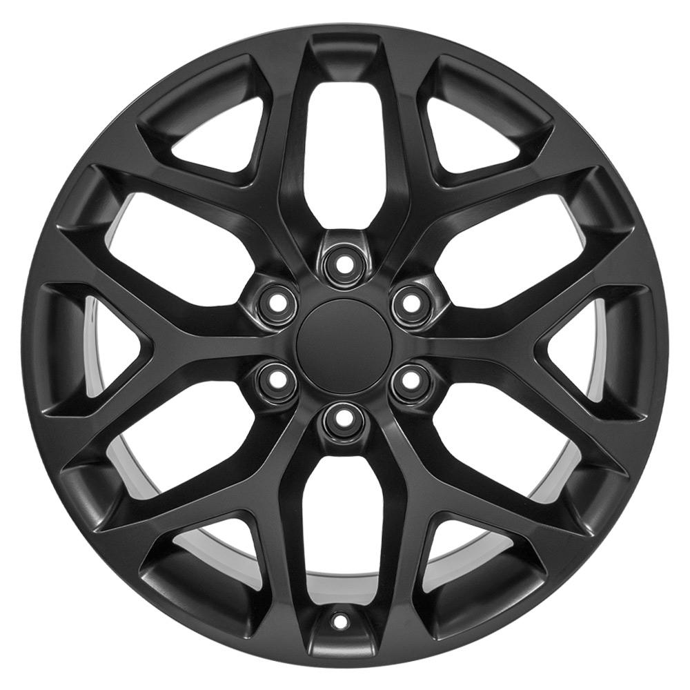 20" Replica Wheel CV98B Fits Chevy Silverado 20x9 Satin Black Wheel