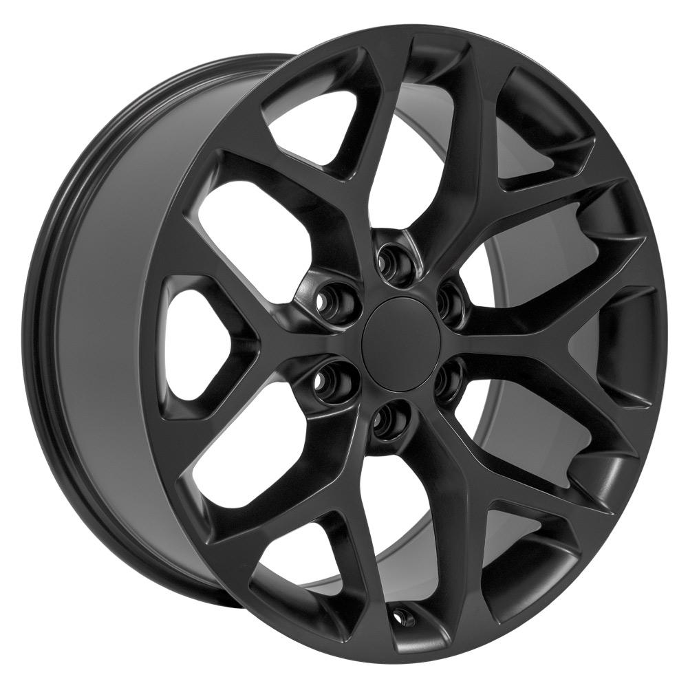 20" Replica Wheel CV98B Fits Chevy Silverado 20x9 Satin Black Wheel