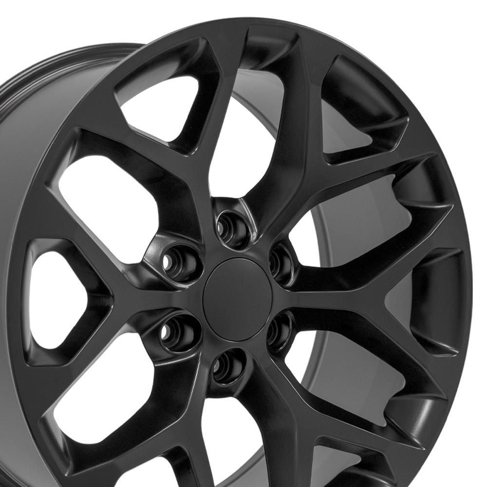 20" Replica Wheel CV98B Fits Chevy Silverado 20x9 Satin Black Wheel
