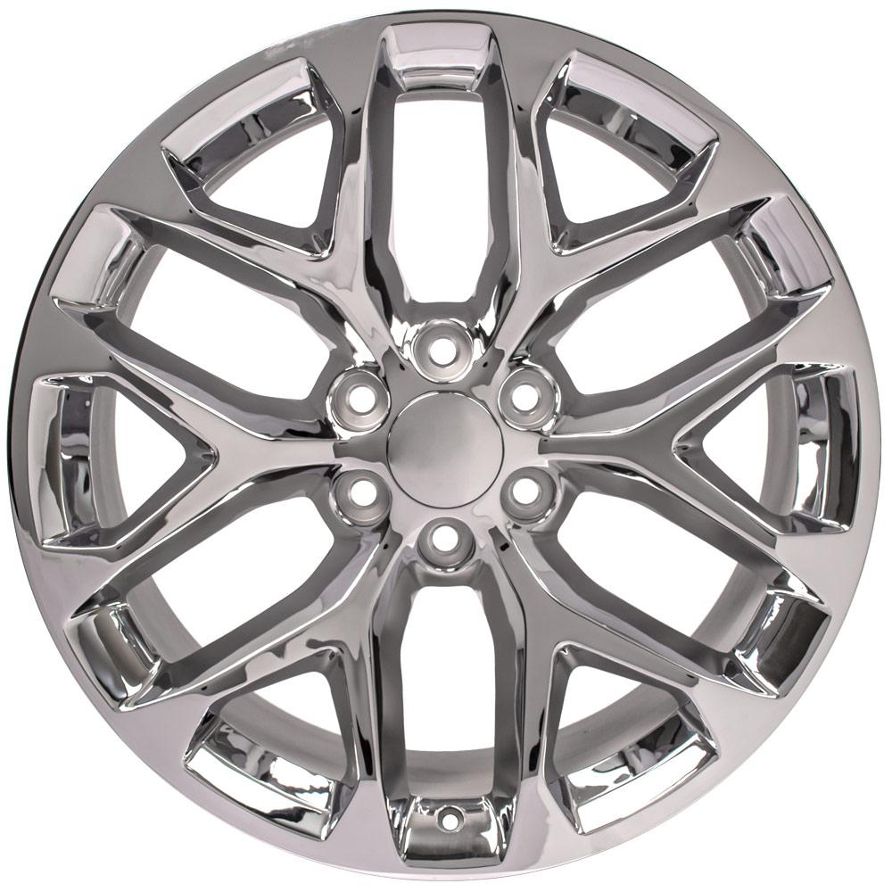 22" Replica Wheel CV98B Fits Chevy Silverado 22x9 Chrome Wheel