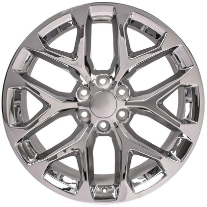 22" Replica Wheel CV98B Fits Chevy Silverado 22x9 Chrome Wheel