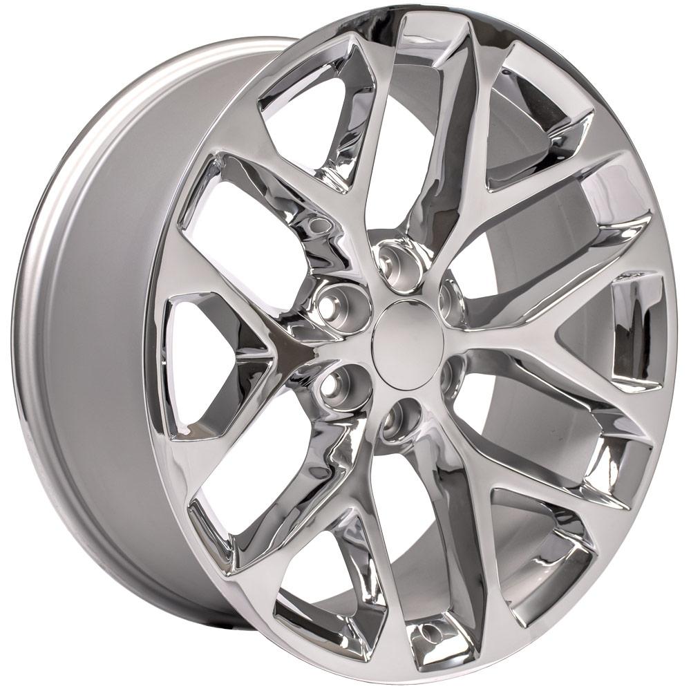 22" Replica Wheel CV98B Fits Chevy Silverado 22x9 Chrome Wheel