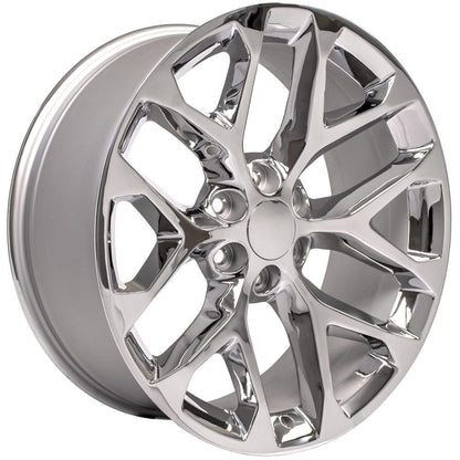 22" Replica Wheel CV98B Fits Chevy Silverado 22x9 Chrome Wheel
