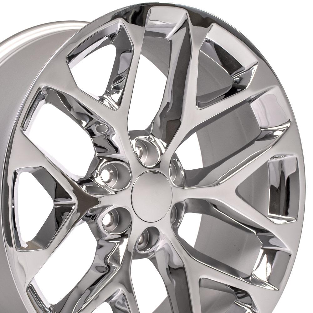22" Replica Wheel CV98B Fits Chevy Silverado 22x9 Chrome Wheel