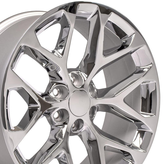 22" Replica Wheel CV98B Fits Chevy Silverado 22x9 Chrome Wheel