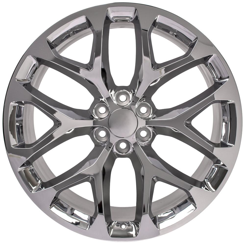 24" Replica Wheel CV98B Fits Chevy Silverado 24x10 Chrome Wheel