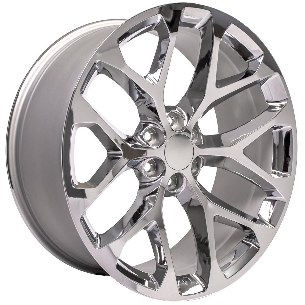 24" Replica Wheel CV98B Fits Chevy Silverado 24x10 Chrome Wheel