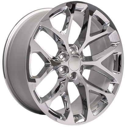 24" Replica Wheel CV98B Fits Chevy Silverado 24x10 Chrome Wheel