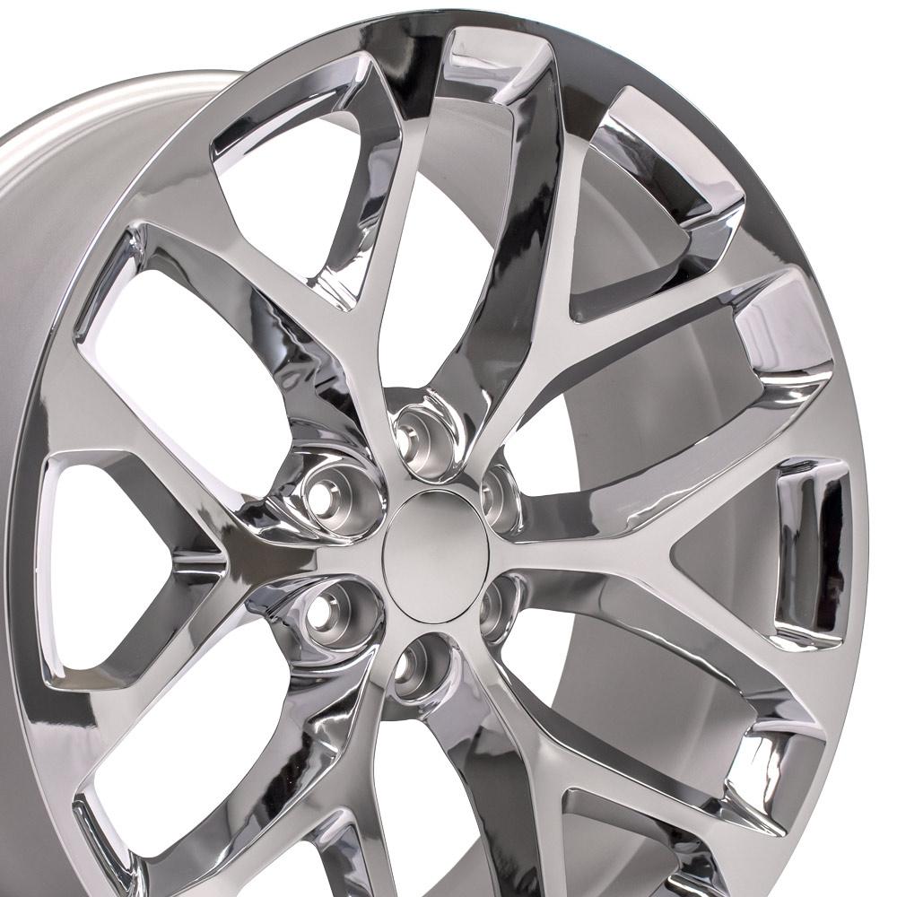 24" Replica Wheel CV98B Fits Chevy Silverado 24x10 Chrome Wheel