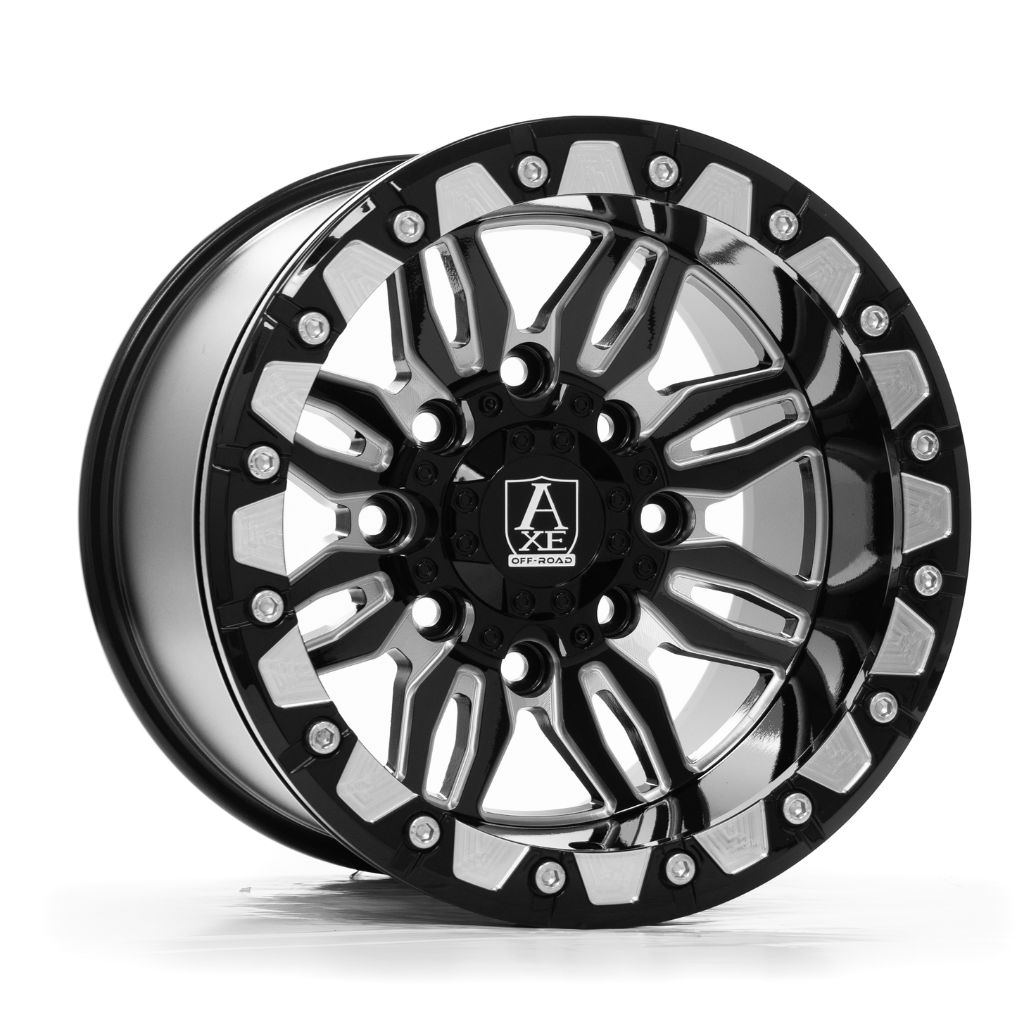 AXE CERUS UTV bead-lock 15x7 10 4x137,4x156 GLOSS BLACK MILLED
