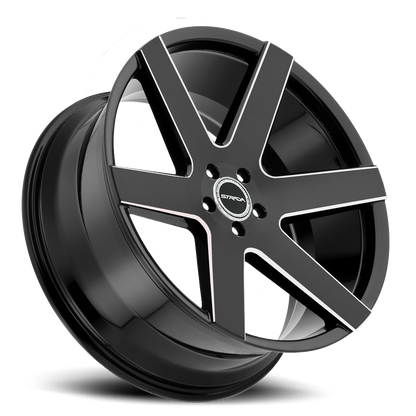 STRADA S60 CODA 24X10 25MM 5X127 GLOSS BLACK MILLED | S60452725GBML