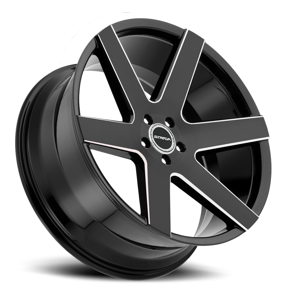 STRADA S60 CODA 22X9.5 28MM 5X150 GLOSS BLACK MILLED | S60255028GBML