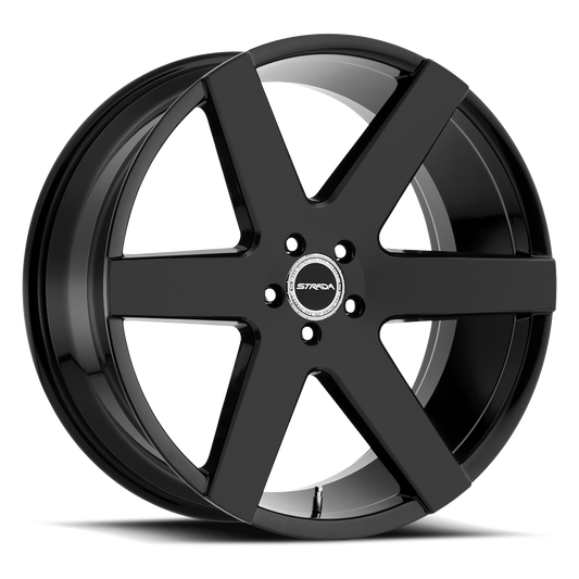STRADA S60 CODA 20X8.5 15MM 5X115 ALL GLOSS BLACK | S60051515GB