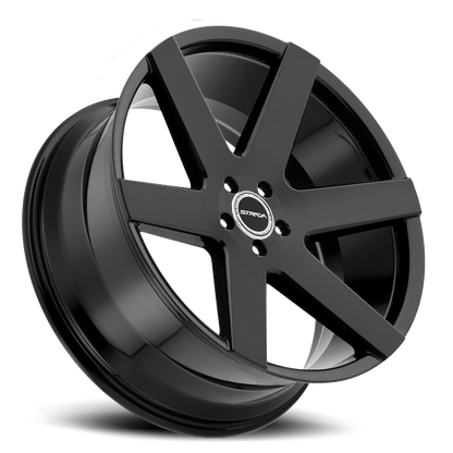 STRADA S60 CODA 24X10 15MM 5X115 ALL GLOSS BLACK | S60451515GB
