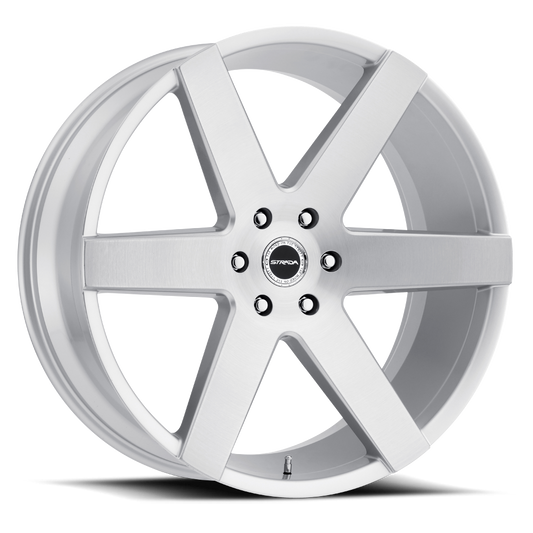 STRADA S60 CODA 26X10 24MM 6X135 BRUSHED FACE SILVER | S60663524BFS