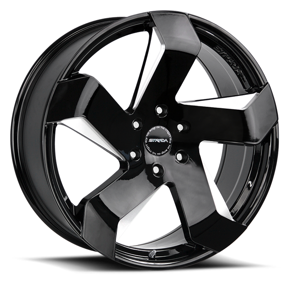 STRADA S65 COLTELLO 20X8.5 40MM 5X112 GLOSS BLACK MILLED | S65051235GBML