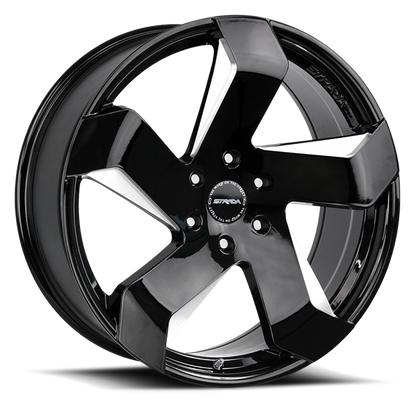 STRADA S65 COLTELLO 20X8.5 40MM 5X112 GLOSS BLACK MILLED | S65051235GBML