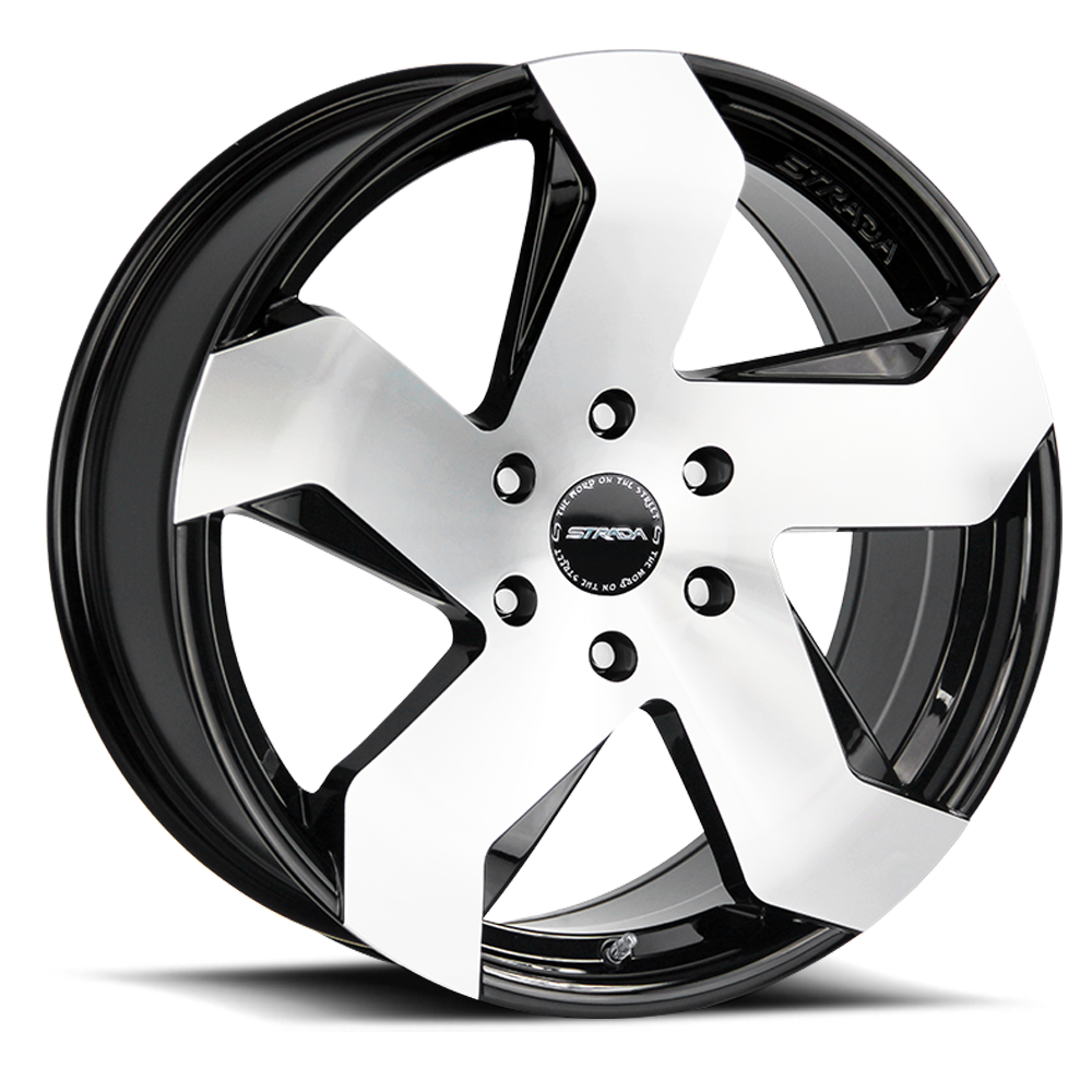 STRADA S65 COLTELLO 20X8.5 35MM 5X114.3 GLOSS BLACK MACHINED | S65051435GBM