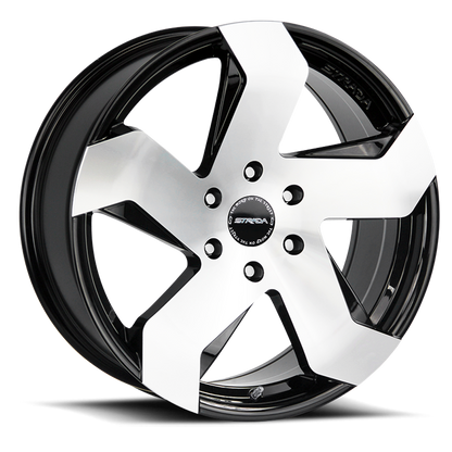 STRADA S65 COLTELLO 20X8.5 35MM 5X114.3 GLOSS BLACK MACHINED | S65051435GBM